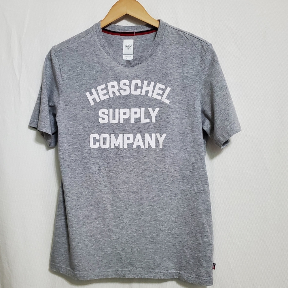 Herschel Supply Company Mens Gray Chest Logo T-Shirt Medium